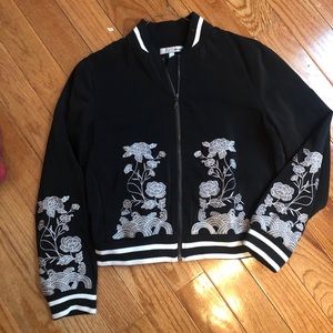 Embroidered Varsity Bomber Jacket